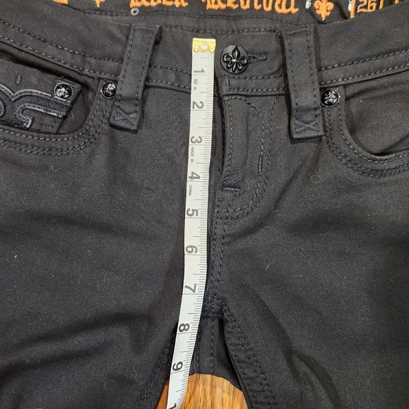 ROCK REVIVAL Size 26 Hard To Find Style ALBA 31 Inseam BLACK SKINNY JEAN - Picture 13 of 16